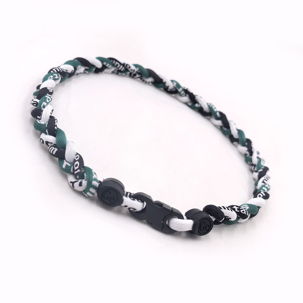 Tornado Titanium Three Braid Rope Neckband Necklaces