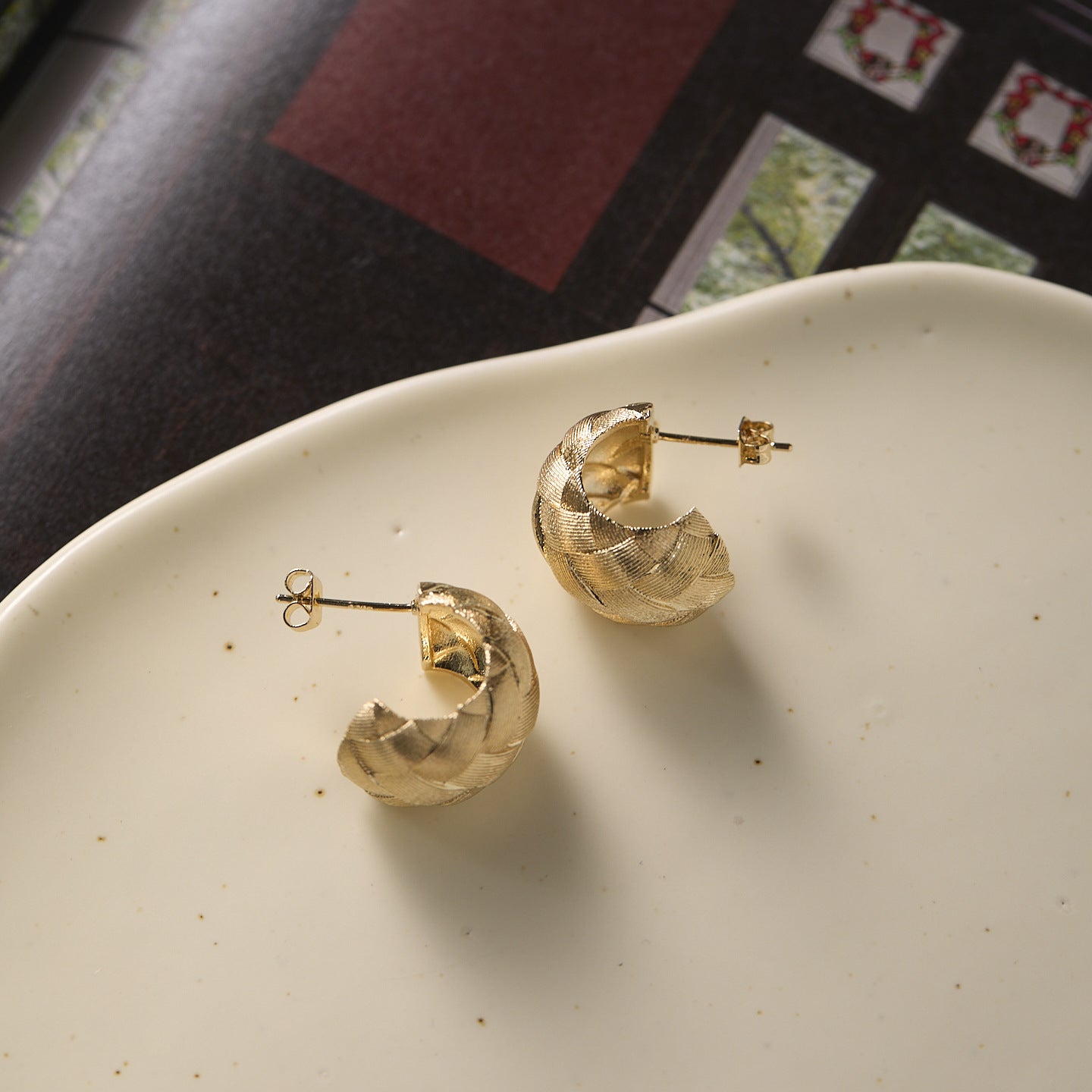 Woven Vine Two-color Optional Resistance Ear Clip Earrings