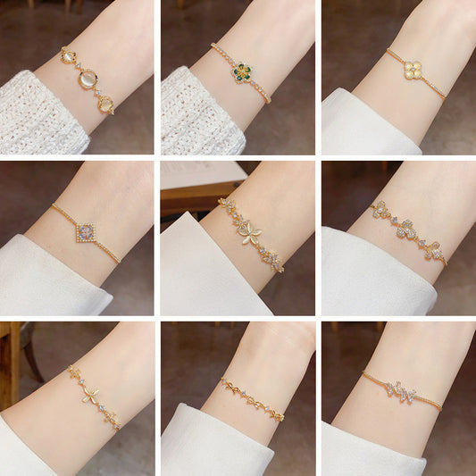 Women's Minority Fashion Unique Personality Trendy Zircon Light Bracelet