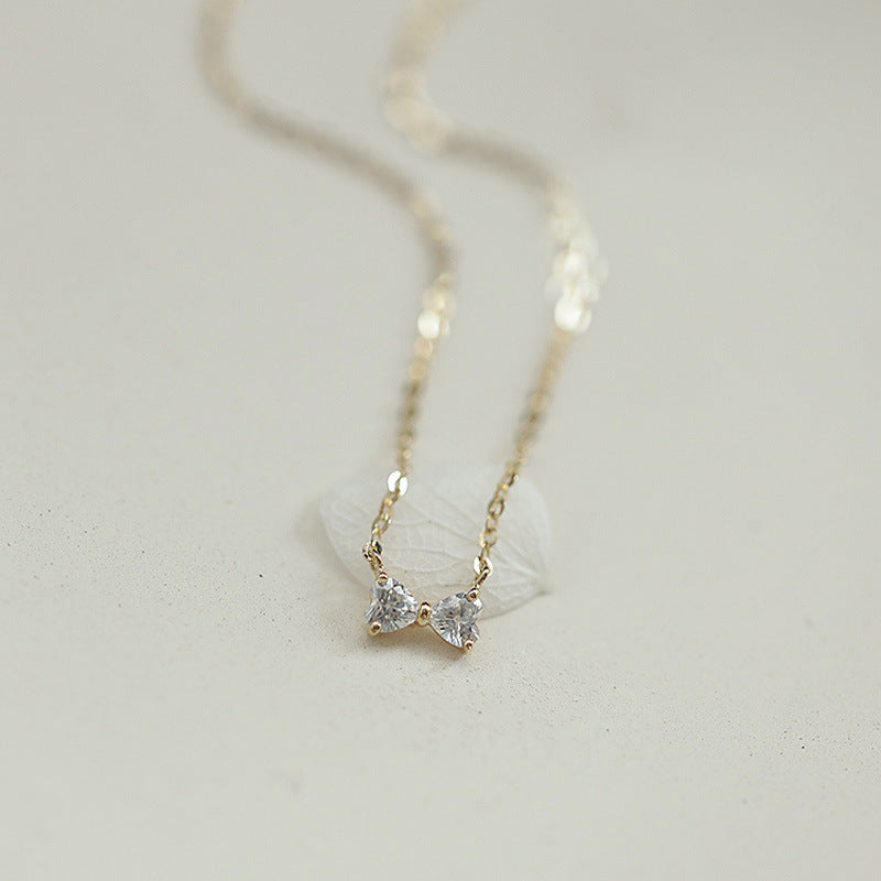 Sterling Sier Bow Gold Style Special Necklaces