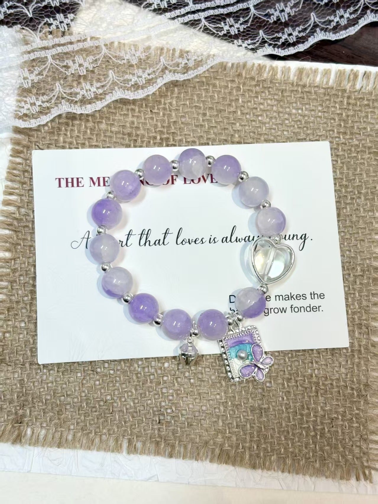 Colorful Butterfly Dream Love Beaded Bell Design Sense Get Couples Bracelet