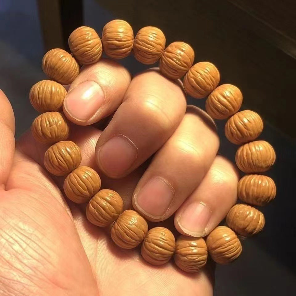 Women's & Men's Natural Primary Color Crafts Peach Pit Single Circle Hand Bracelet