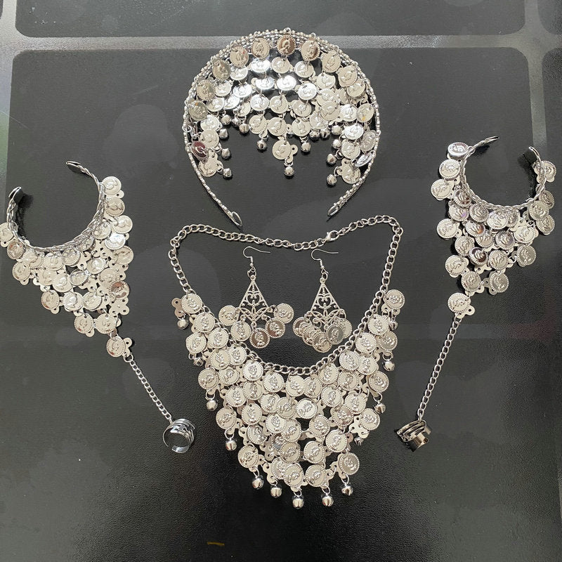 Indian Dance Stage Performance Belly Hair Clip Earrings