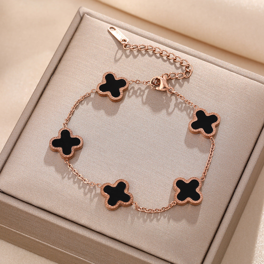 Women's Titanium Steel Pork Belly Fritillary Lucky Bracelet