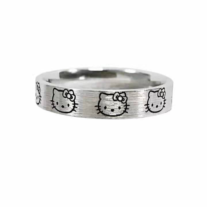 Female Cartoon Couple Index Finger Sweet Rings