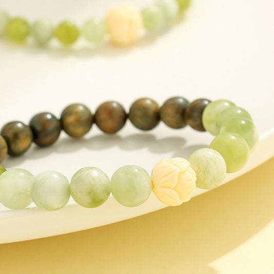 Women's Beaded Couple Niche High Sense Ivory Bracelets