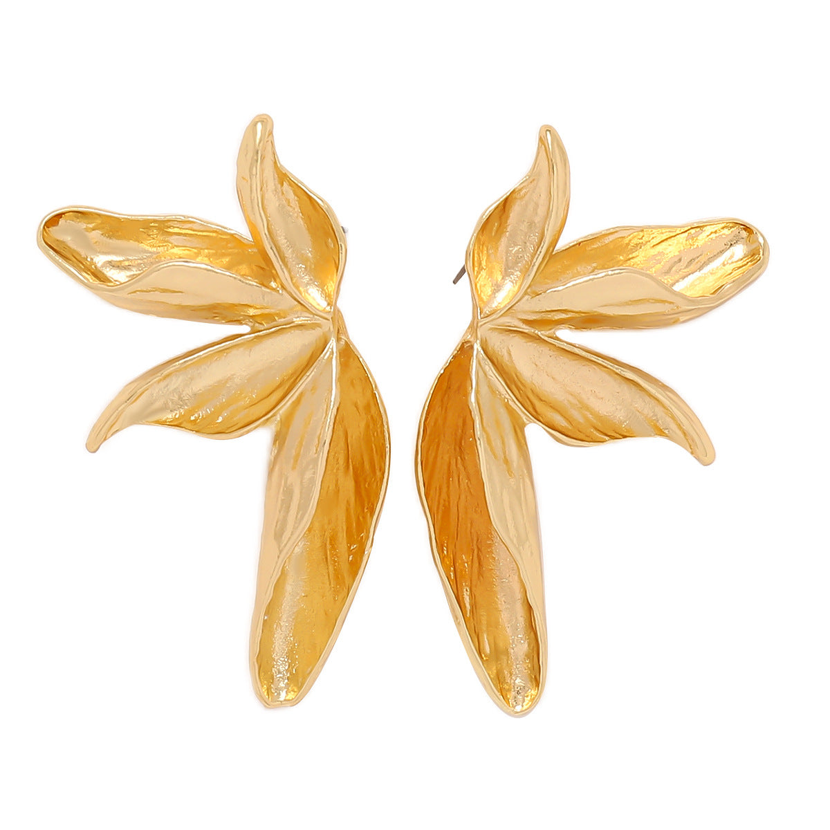 Women's Three-dimensional Alloy Large Flower Light Luxury Earrings