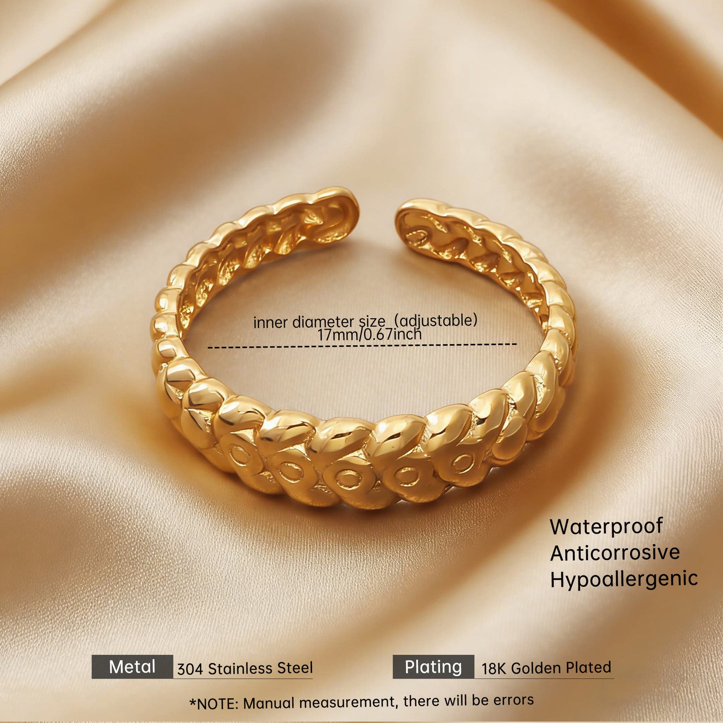 Steel Open-end Niche High-grade Fashion Trend Affordable Luxury Style Ring