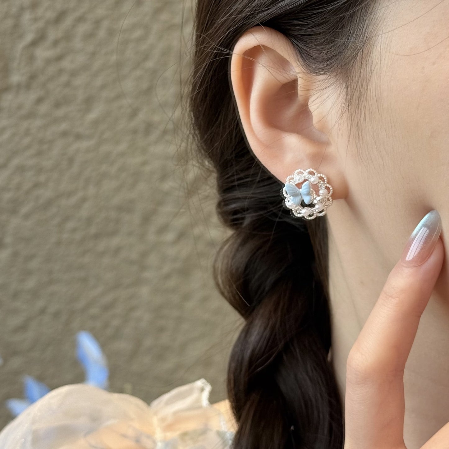 Lace With Flexible Daily Commuting Date Super Earrings