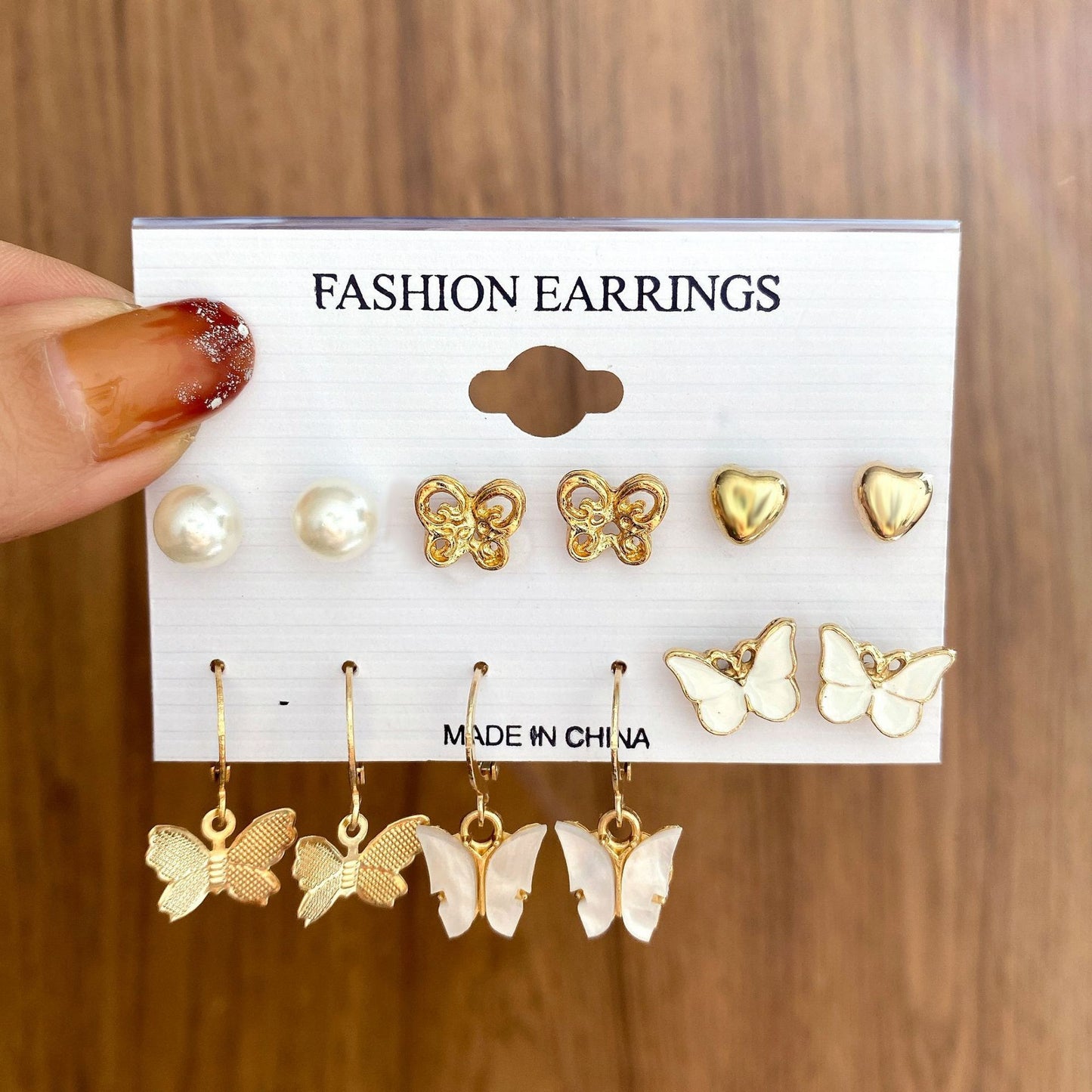 Fashion High Sense Ear Vintage Pearl Geometric Earrings