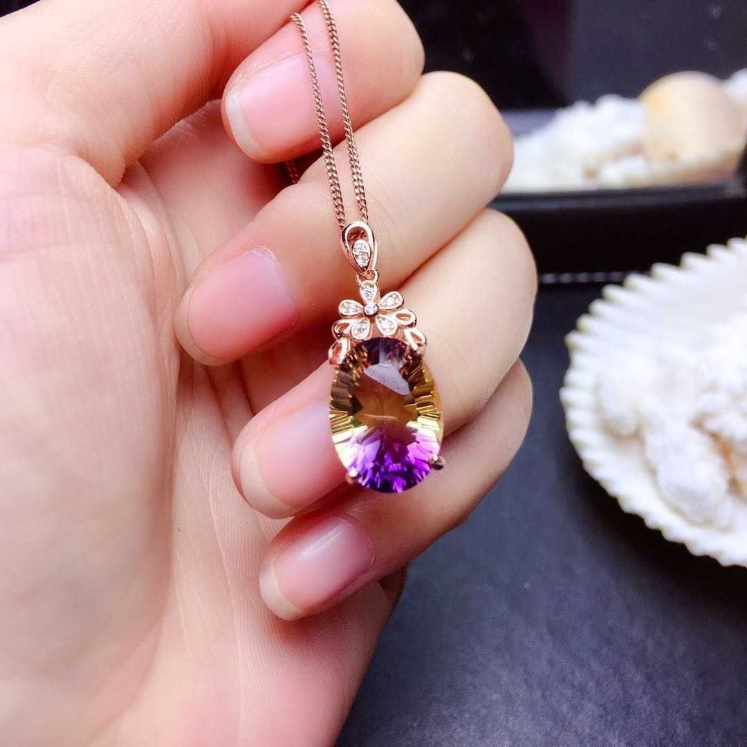 Live Broadcast Colorful Watermelon Tourmaline Bright Luxury Egg-shaped Necklaces