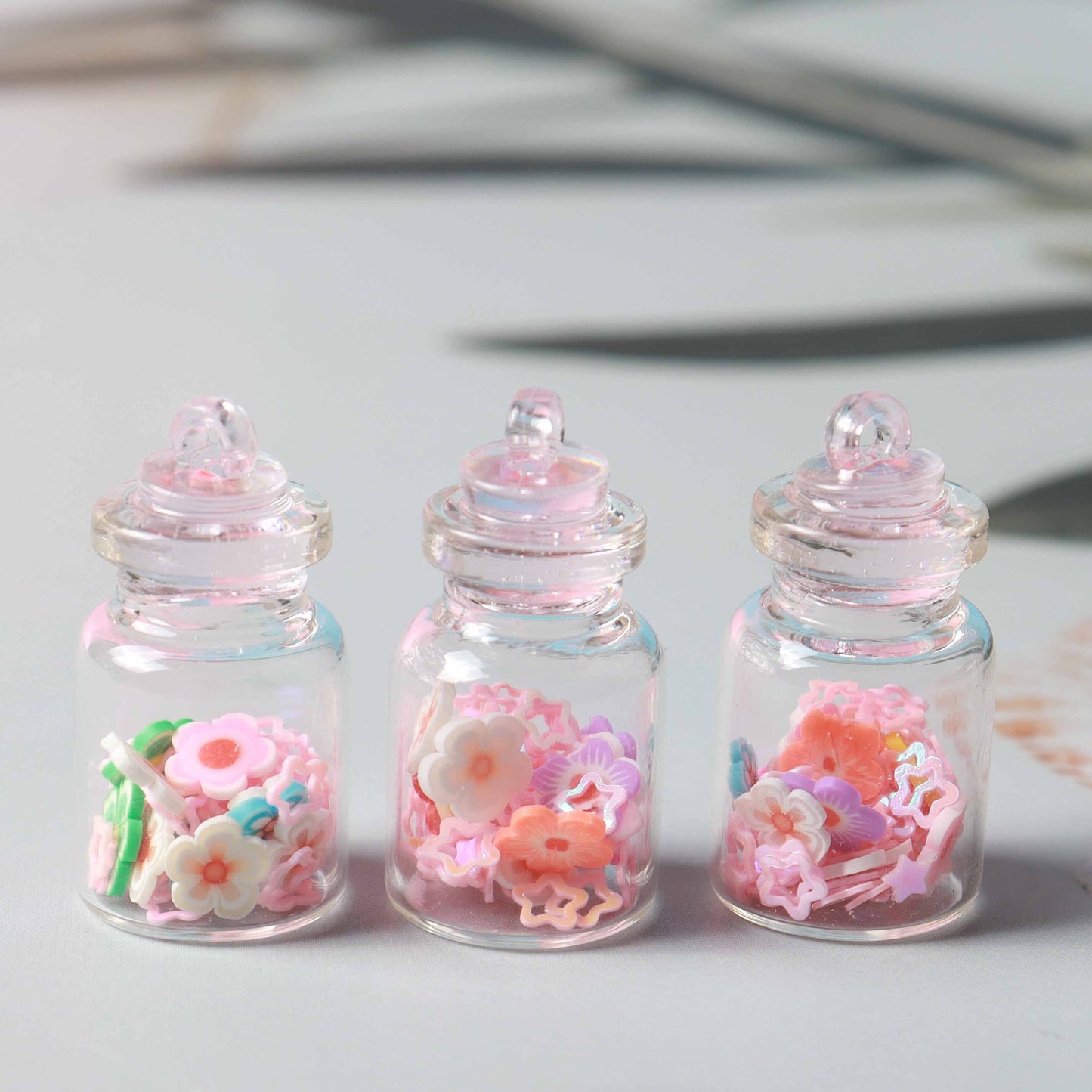 Glass Star Sequins Drift Bottle Car Decorations Jewelry Accessories
