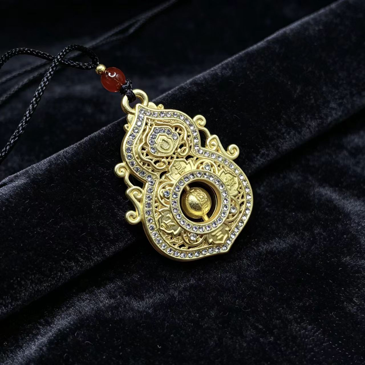 Fu Lu Chinese Sweater Chain Gold Necklace