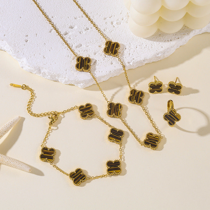 Version Clover Ear Lucky Pork Belly Necklaces