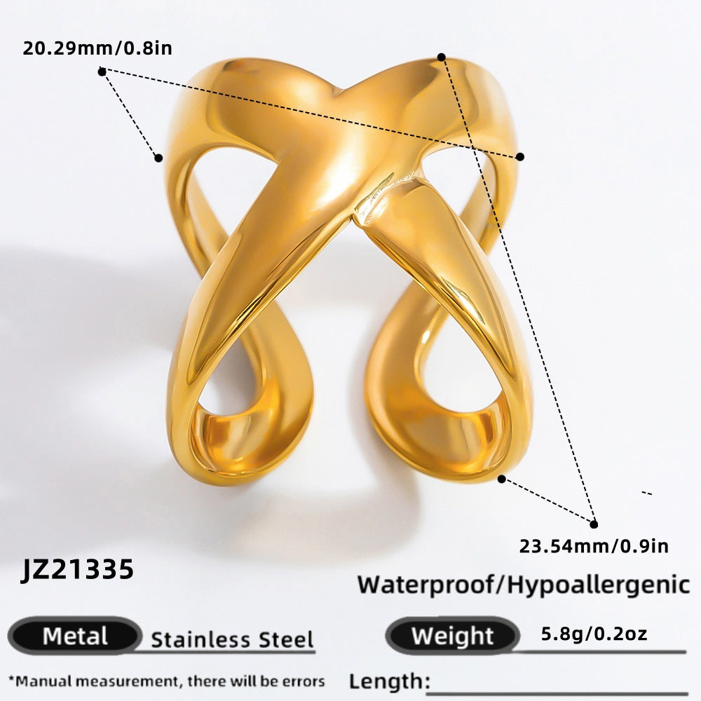 Classy Stylish Stainless Steel Gold-plated Design Jewelry Accessories