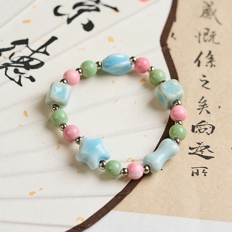 Ceramic Hand-woven Artistic Chinese Style Fresh Bracelets