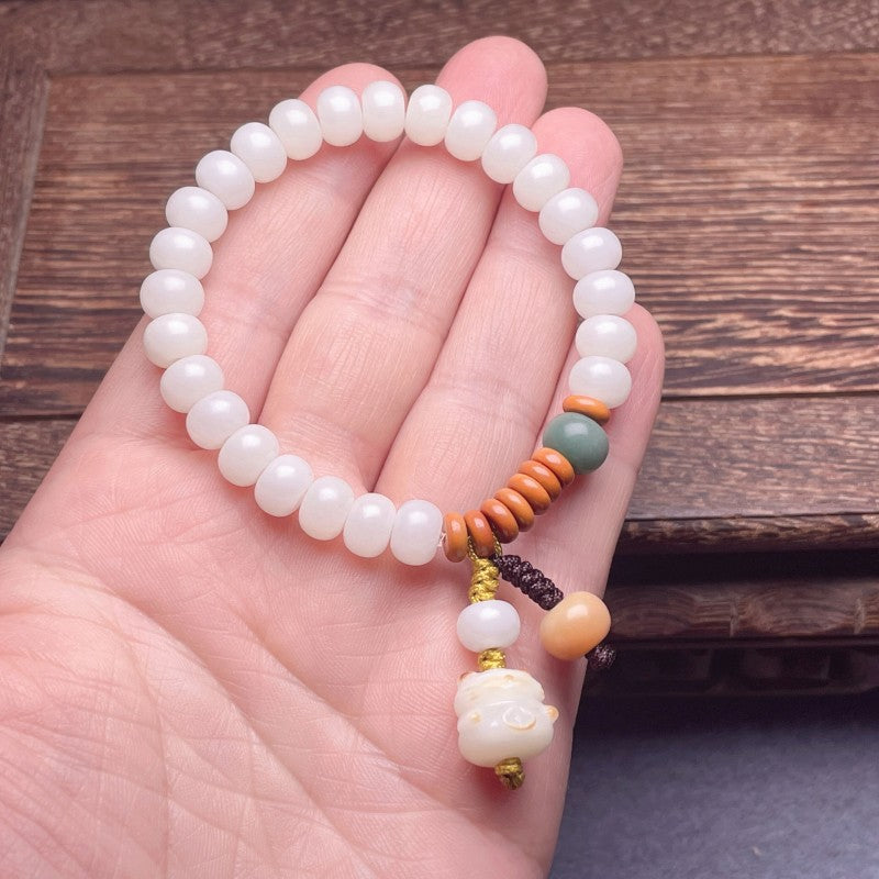 Women's & Men's Bodhi Root Seed Prayer Beads Single Circle Bracelet