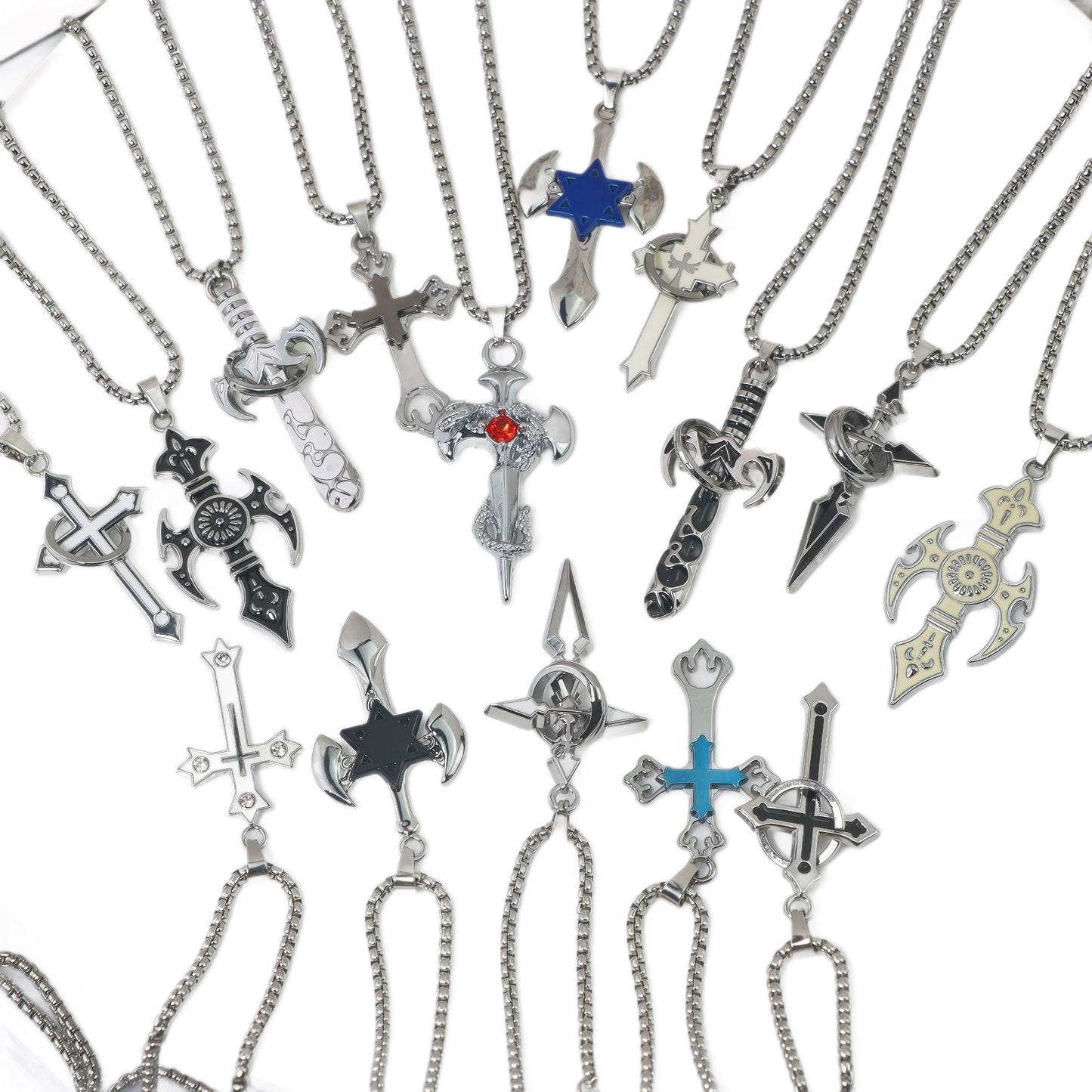 Men's Cross Versatile Personality Hip Hop Tide Necklace