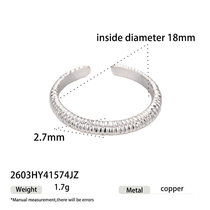 Commuter Design Slim Adjustable Opening Love Heart-shaped Ring