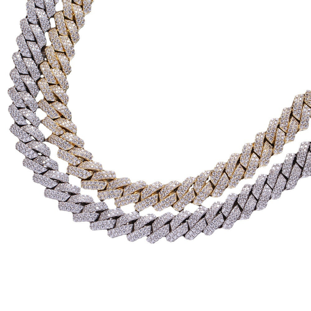 Men's Hip Hop Cuban Copper Inlaid Zircon Bracelets