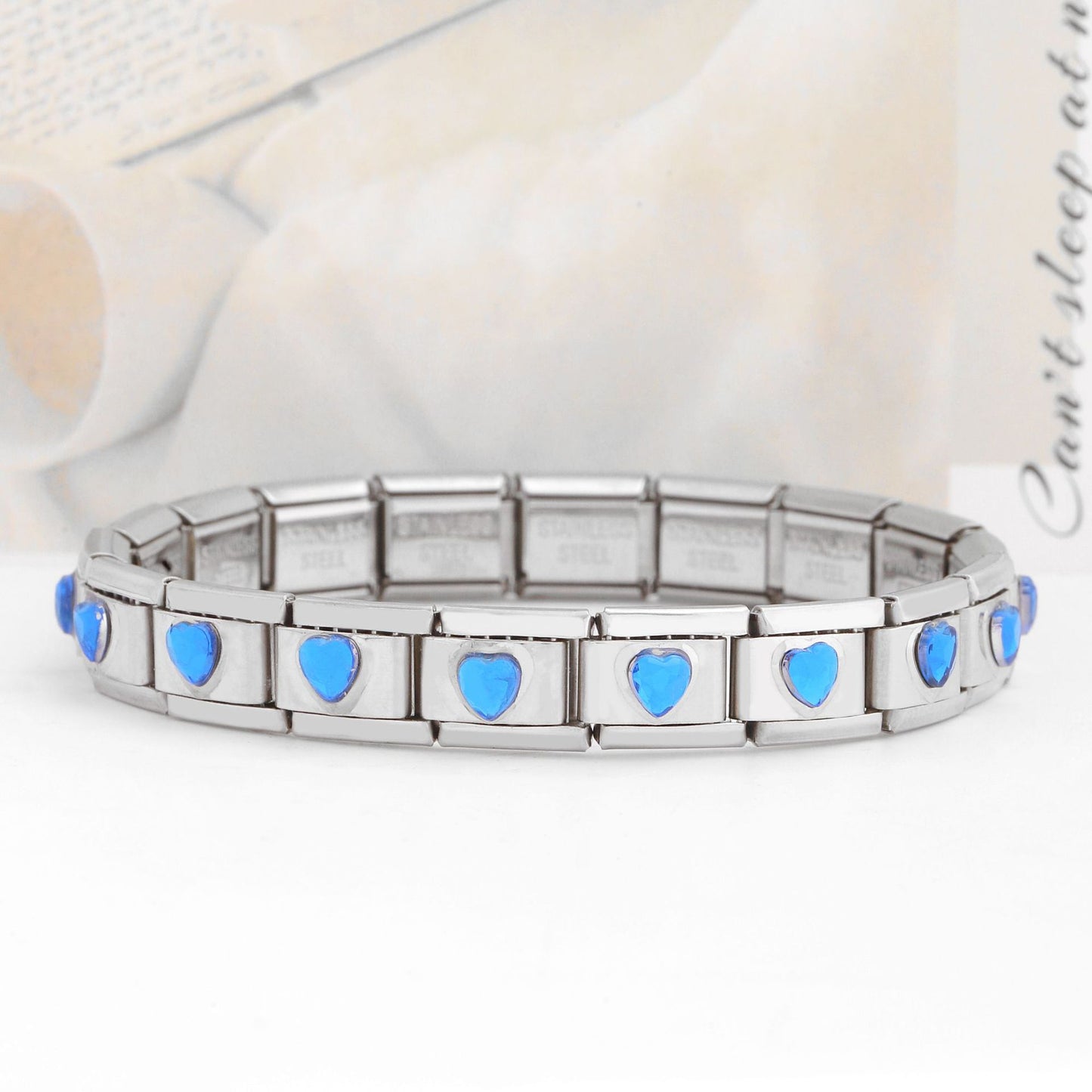 Niche Personality Stainless Steel Heart Love Purple Bracelet