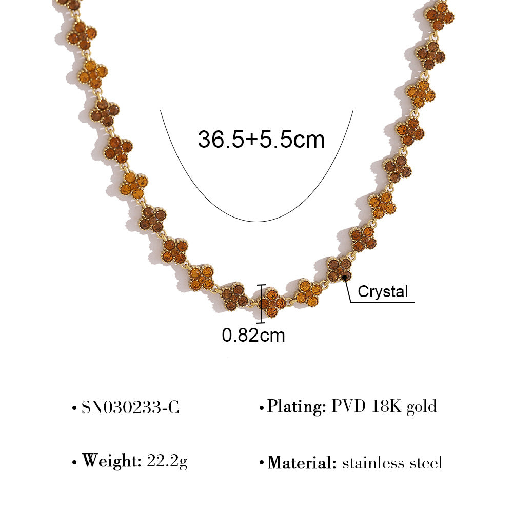 Women's Clover Exquisite Luxury Light High-grade Stainless Steel Necklace