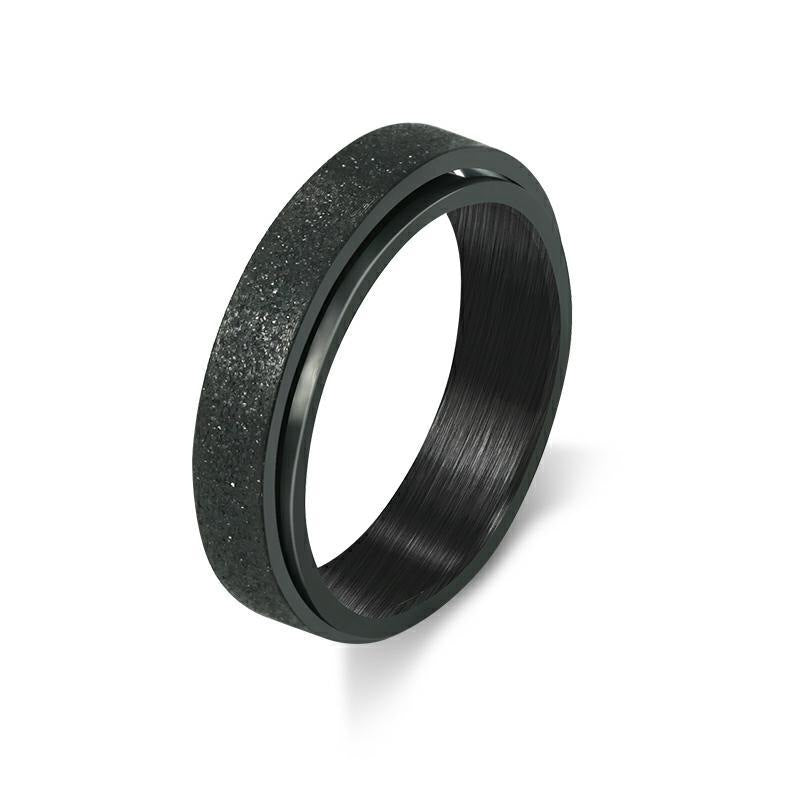 Men's Suit Double Bevel Brushed Matte Simple Ring