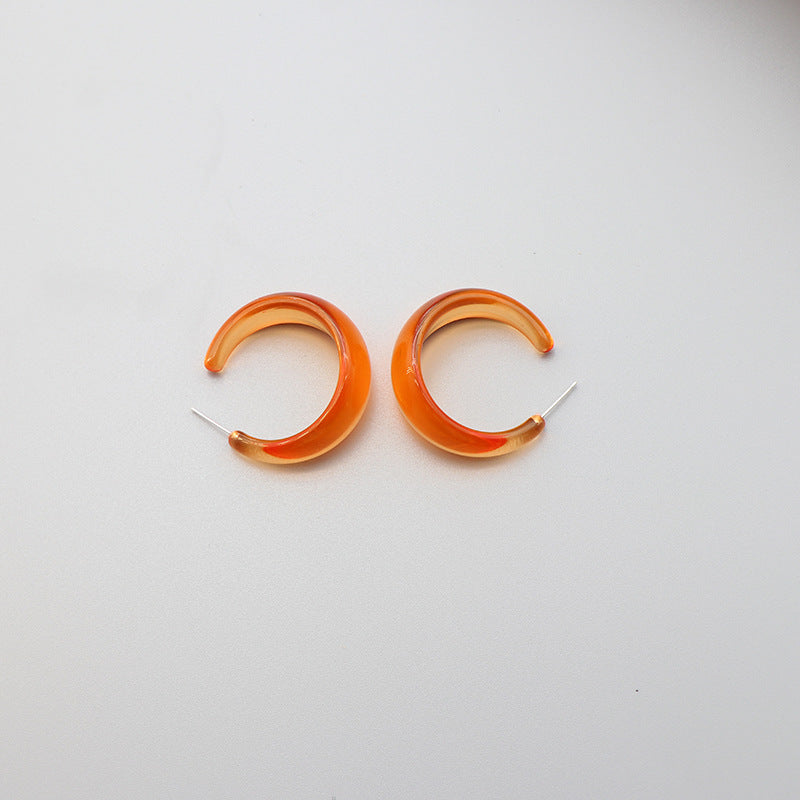 Women's Design Transparent Acrylic Ear Clip Cold Style Earrings