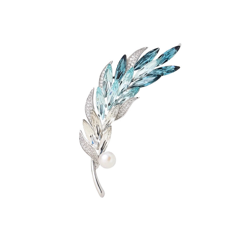 Women's French Crystal Ears Of Wheat Brooch Exquisite Fashion Brooches