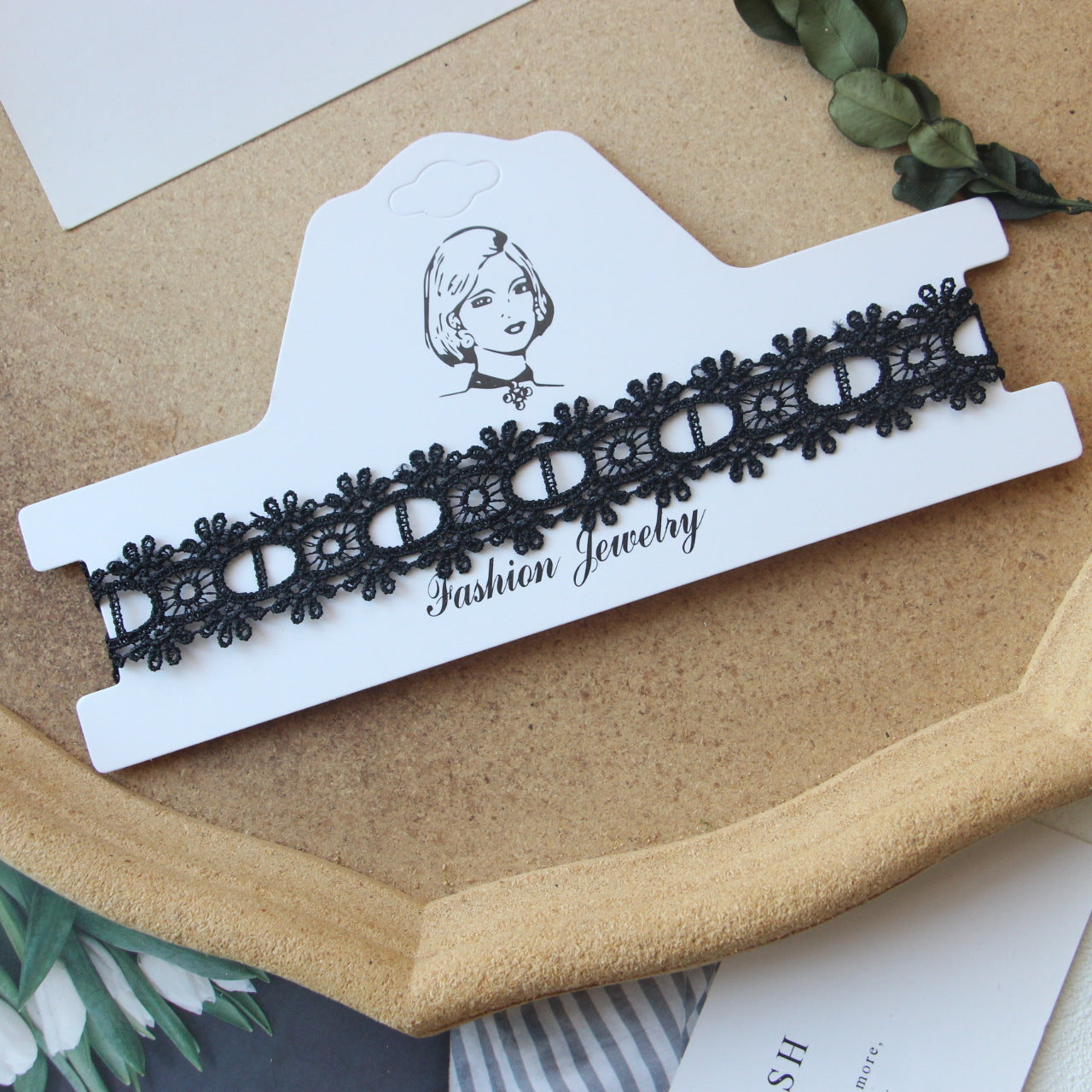 Female Niche Design Clavicle Chain Black Dark Neck Band Necklaces