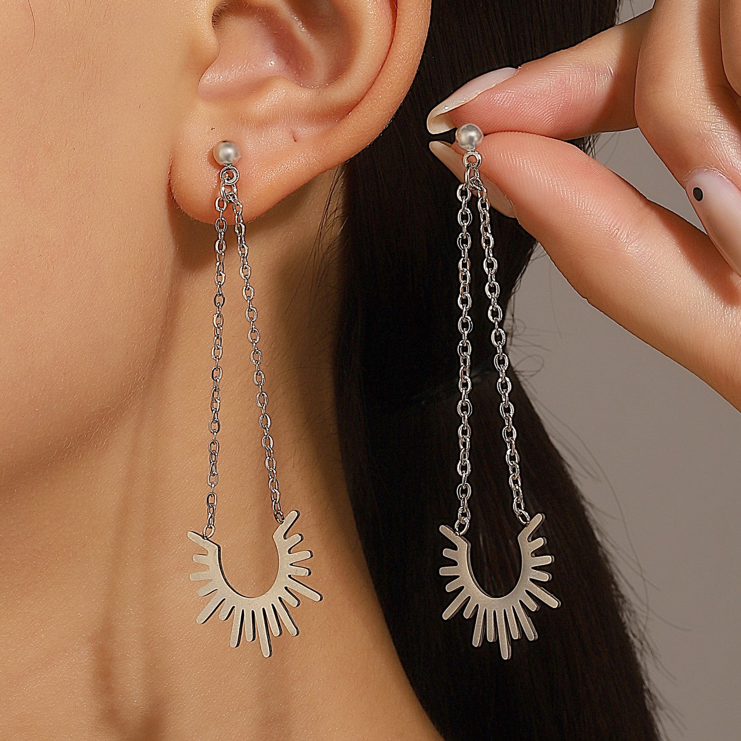 Fashion Exaggerated Sunflower Light Female Trend Party Earrings