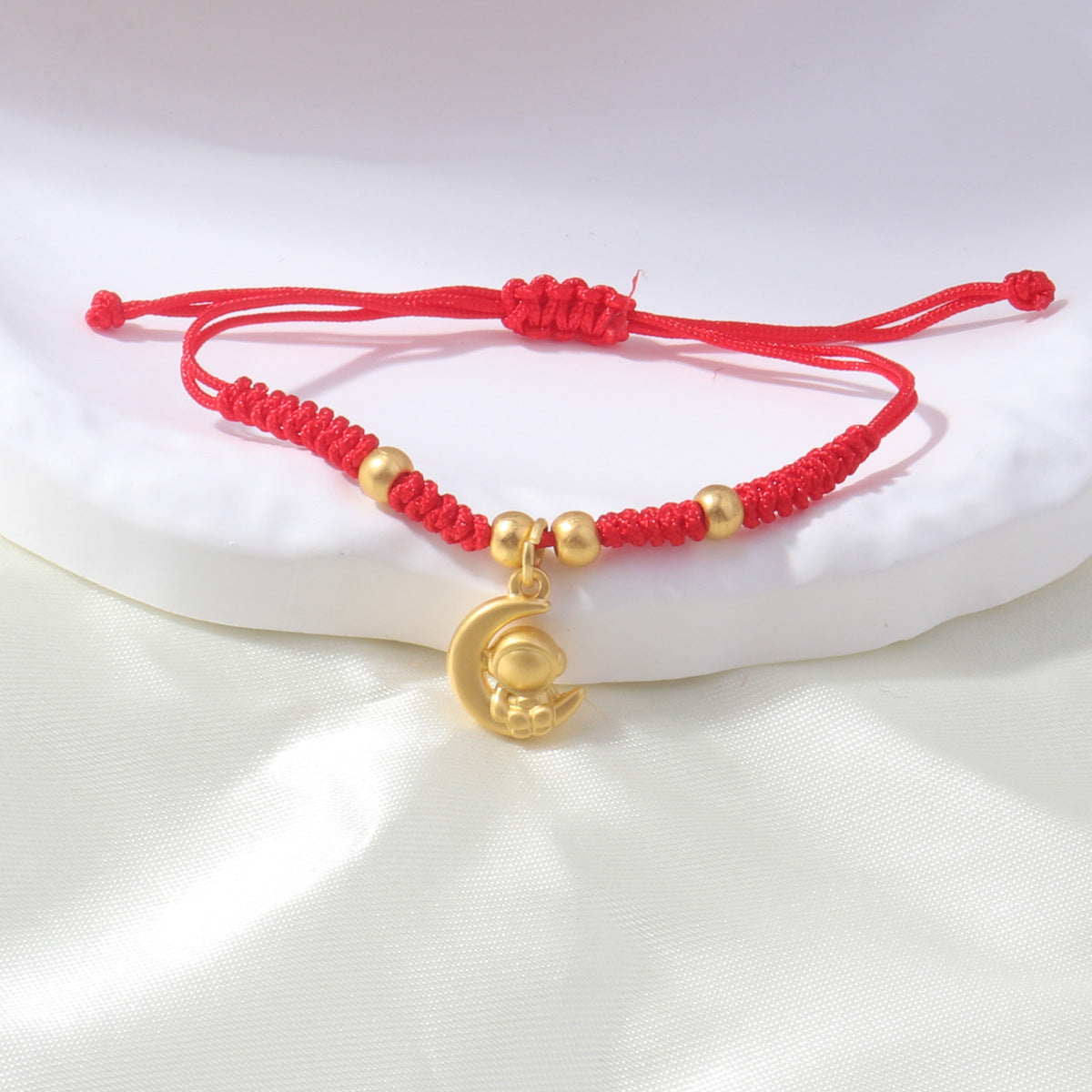 Braided Red Rope Auspicious Language Butterfly Fortune Cat Safe Joy Bracelets
