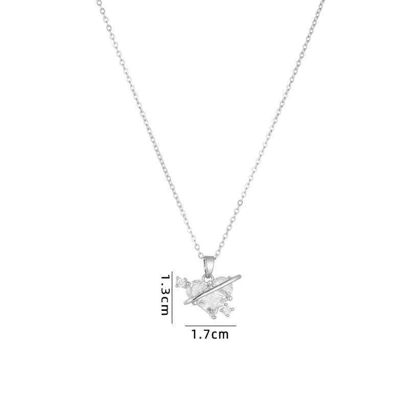 Design Personality Inlaid Zircon Love Accessories Necklaces