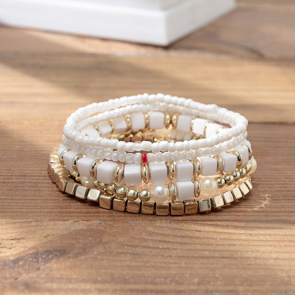 Style Bohemian Bead Design Sense Niche Contrast Bracelets