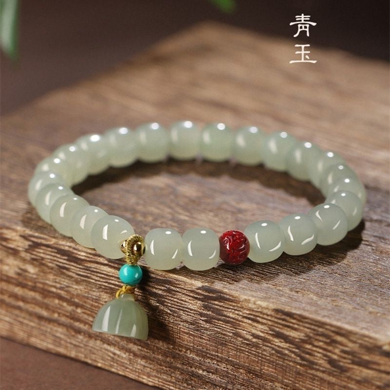 Imitation Jade Summer Lotus Seedpod Hand For Girlfriend Bracelet