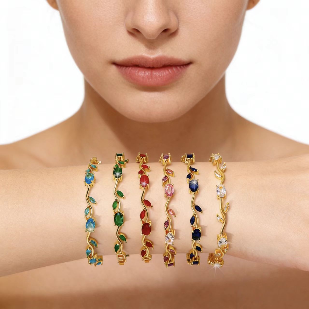 Horse Eye Zircon Gold-plated Copper Female Light Luxury Minority Style Bracelet