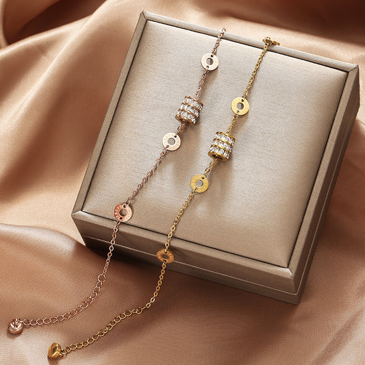 Luxury Simplicity Stainless Colorfast Roman Digital Bracelets