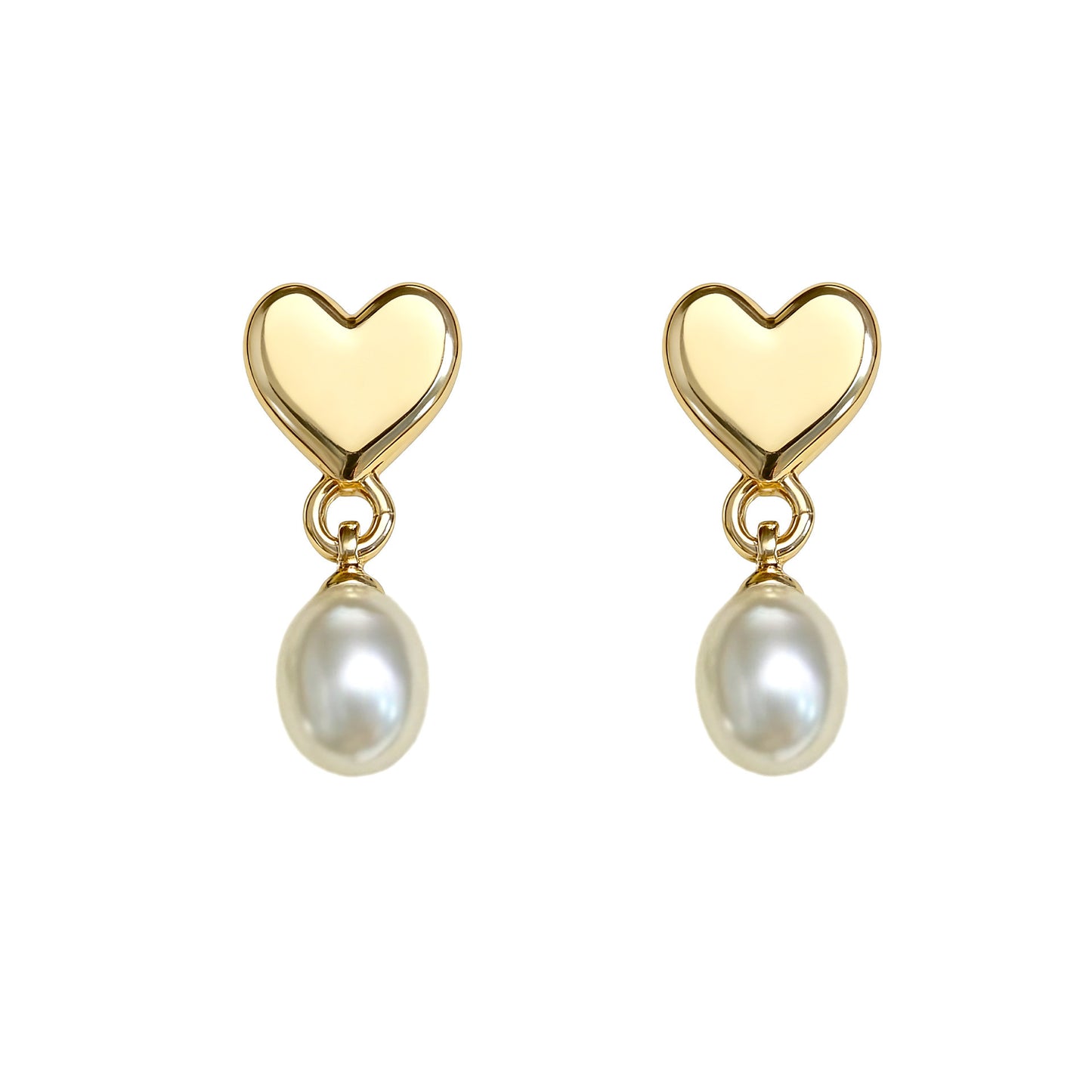 Fashionable Golden Pearl Light Luxury High Sense Simple Temperamental Middle Earrings