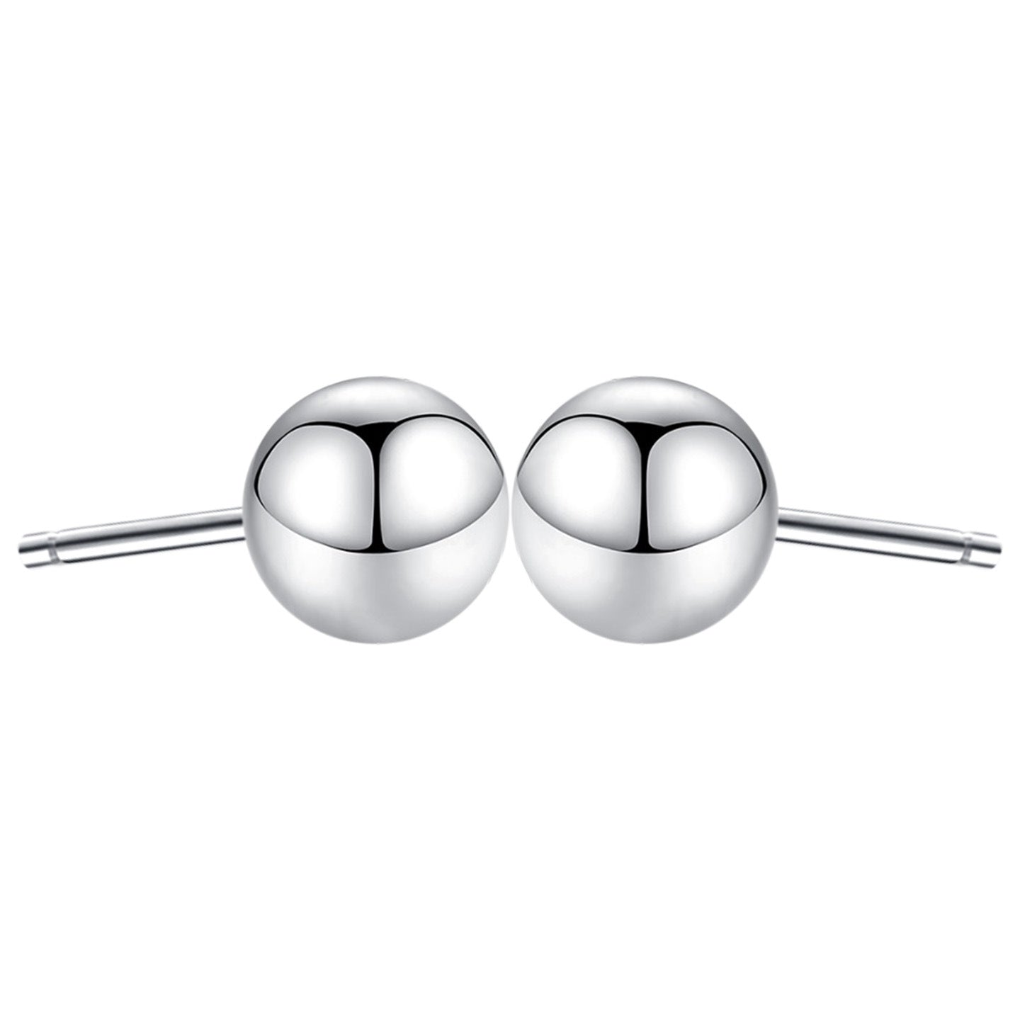 Women's & Men's Sier Simple Couple Small Beads Mini Rings