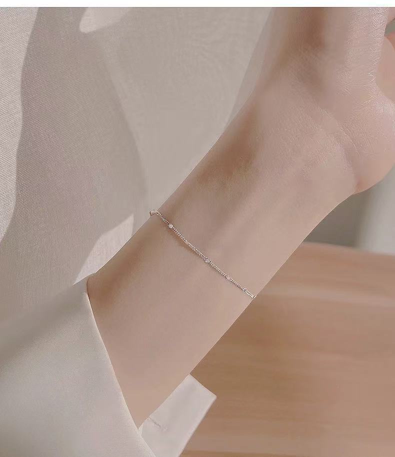 Women's Sier-plated Chain For Niche Design Girlfriend Bracelet