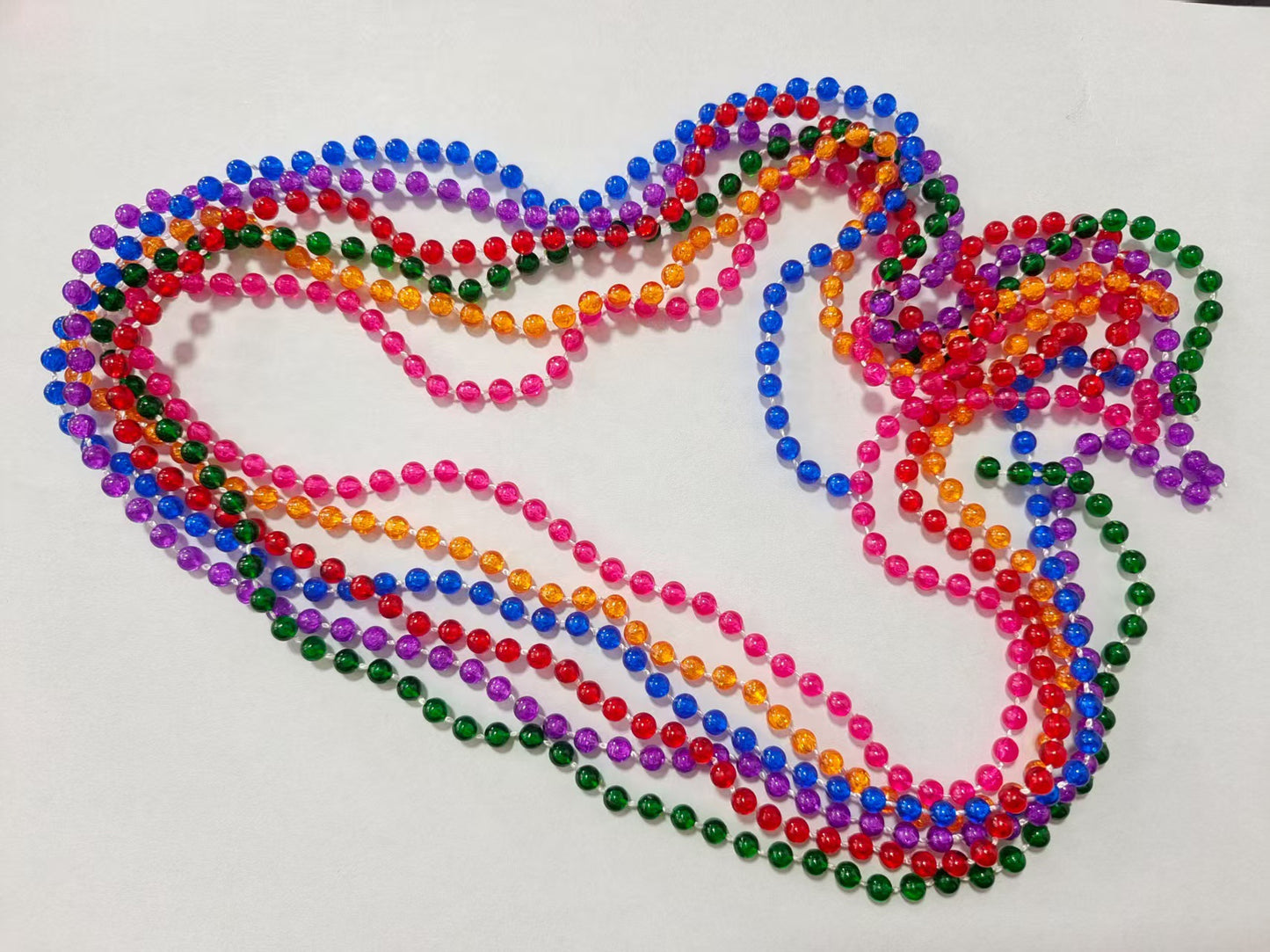 Independence Day Christmas String Beads Color Plastic Bead Wedding Celebration Necklace