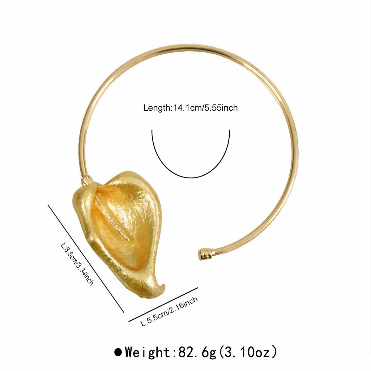 Women's Poplar Leaves Three-dimensional Metal Style Mild Luxury Retro Niche High-grade Necklaces