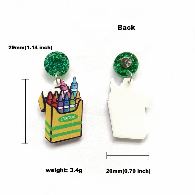 Box Pen Holder Teacher Gift Rainbow Pendants