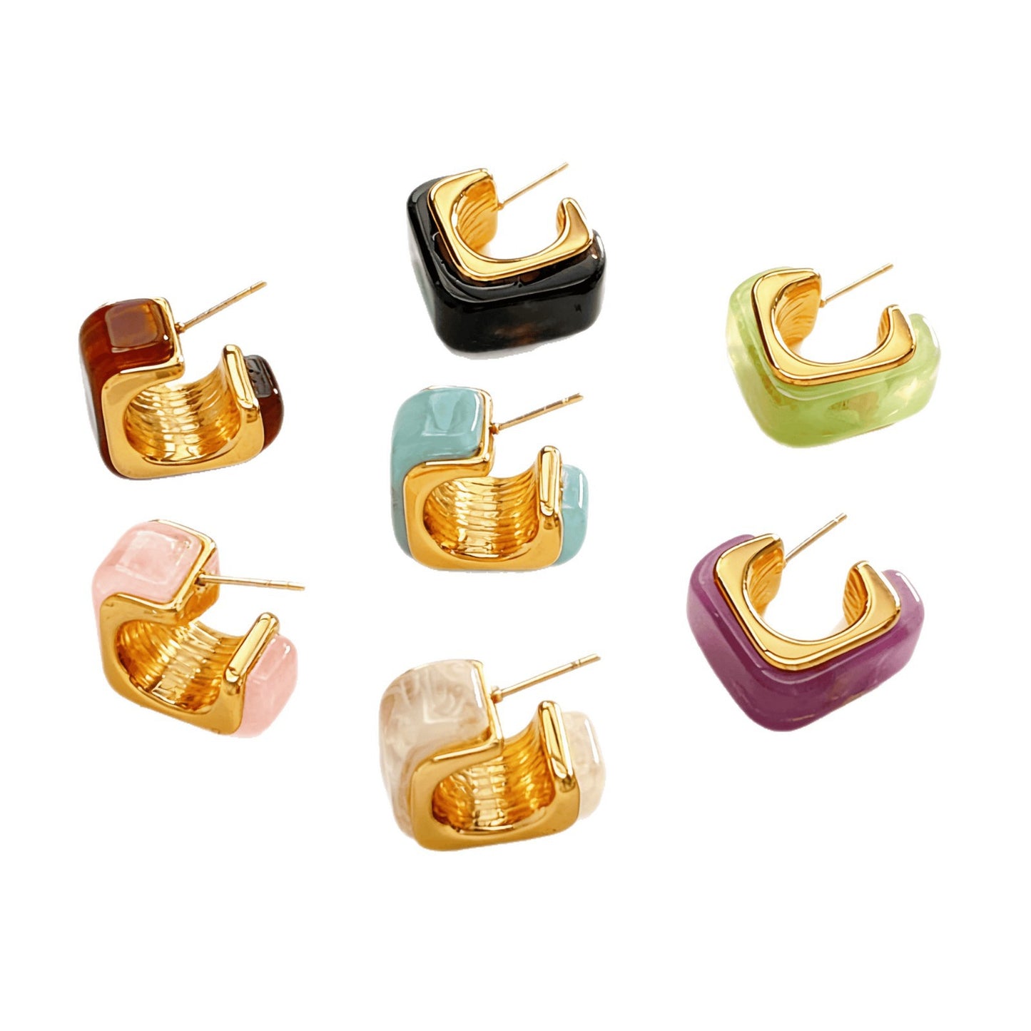 Retro Elegant Brown Amber Resin Personalized Shaped Affordable Luxury Fashion Rings