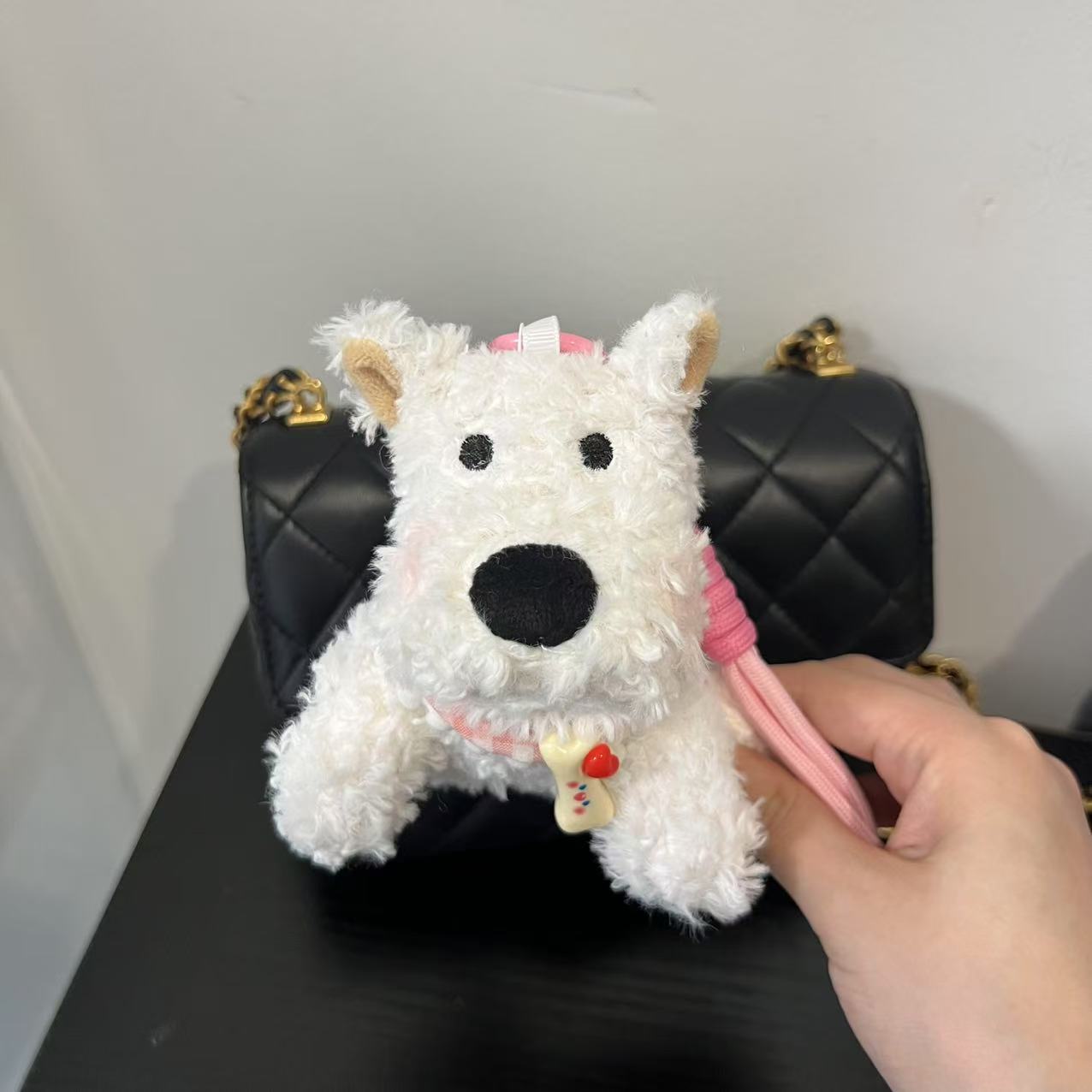 Highland Scrawled Puppy Plush Doll Backpack Cute Hanging Ornaments