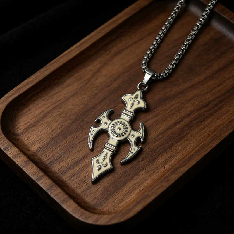 Men's Cross Versatile Personality Hip Hop Tide Necklace