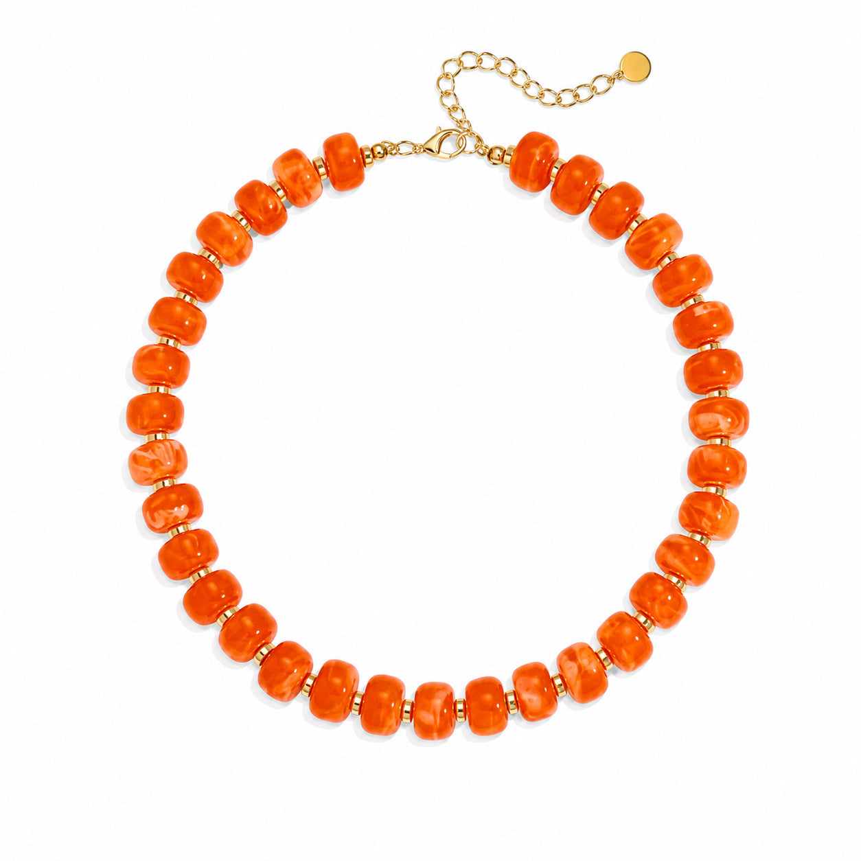 Resin Colorful Acrylic Jelly Clavicle Chain Bohemian Love Barrel Necklaces