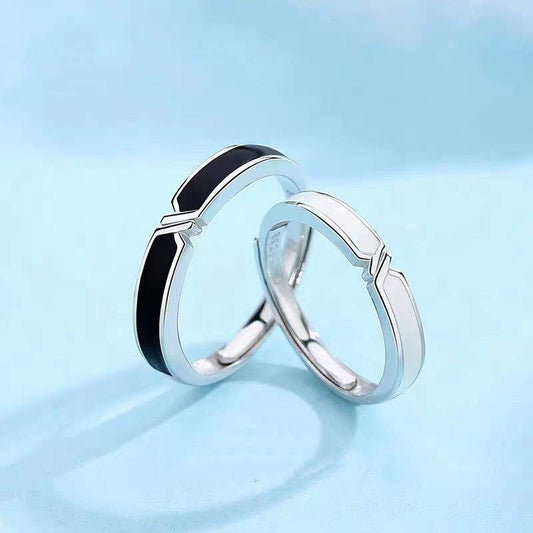 Women's & Men's Couple Pair Of Light Luxury Minority Rings