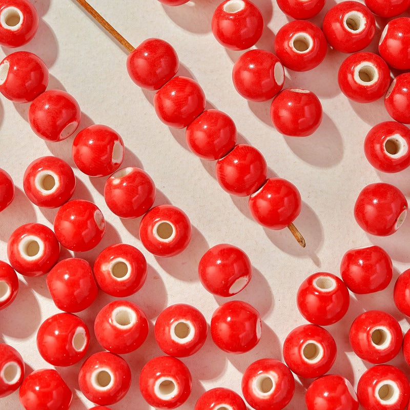 Graceful Casual Ceramic Round Beads Braiding Jewelry Accessories