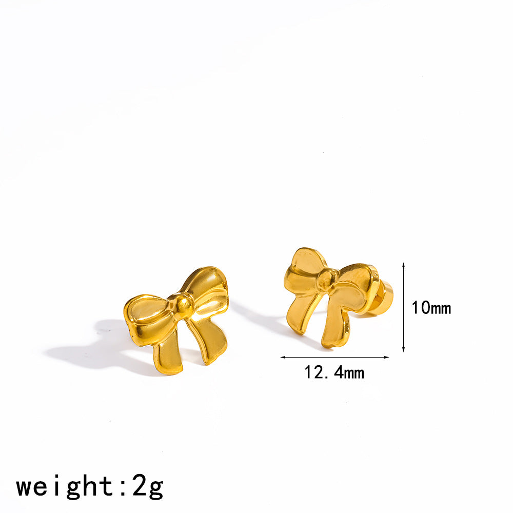 Gold Stainless Steel Female Niche Temperament Rings